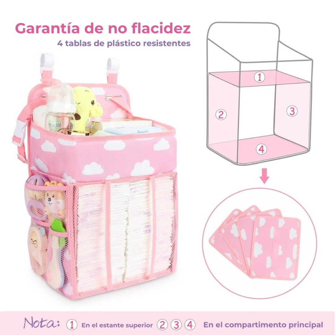 Organizador de Cuna Premium 🌸 El aliado perfecto para Mamitas que quieren todo en su lugar.