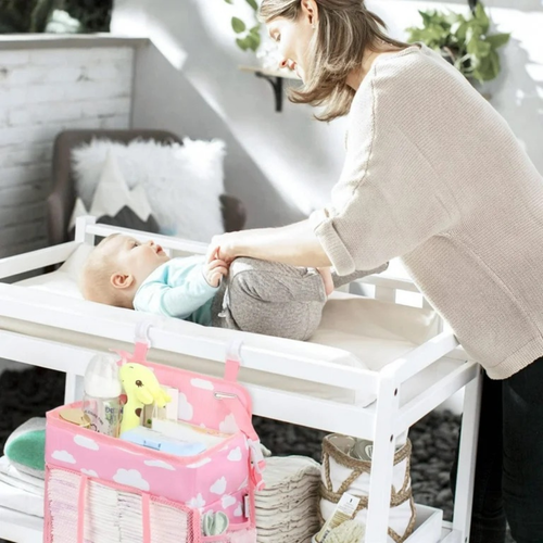 Organizador de Cuna Premium 🌸 El aliado perfecto para Mamitas que quieren todo en su lugar.